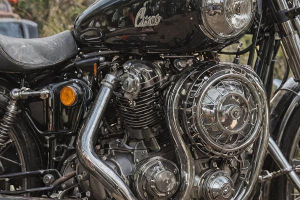 Vintage motorcycle chrome restoration